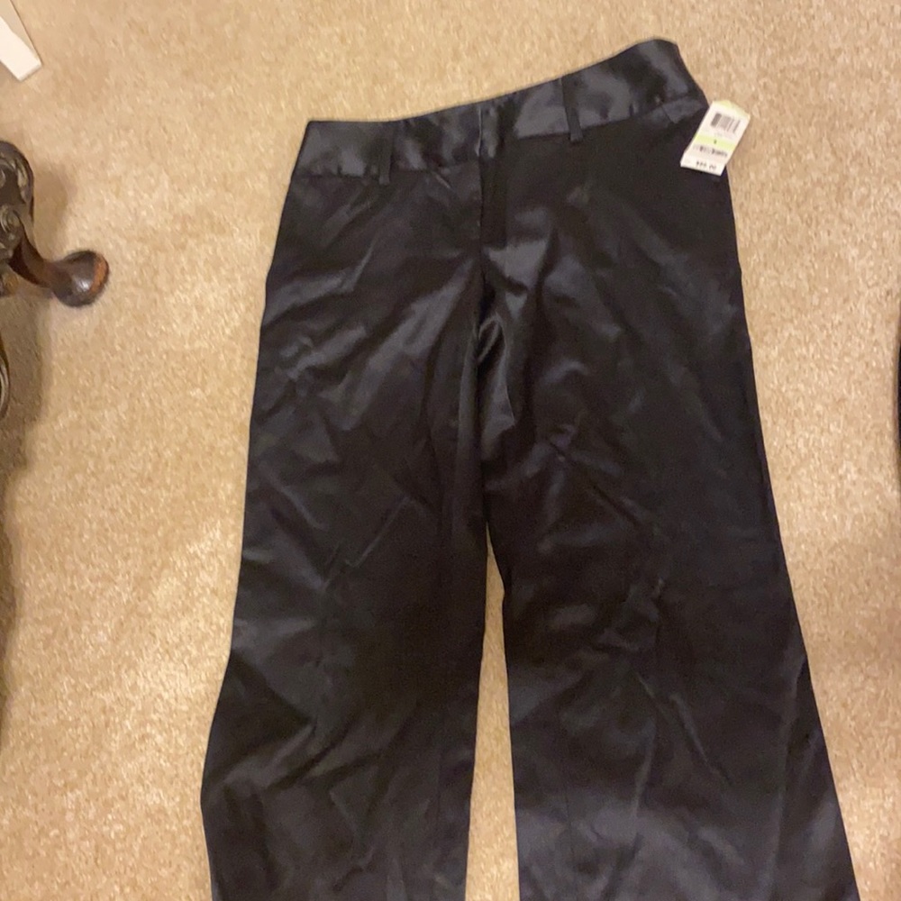 INC satin black pants